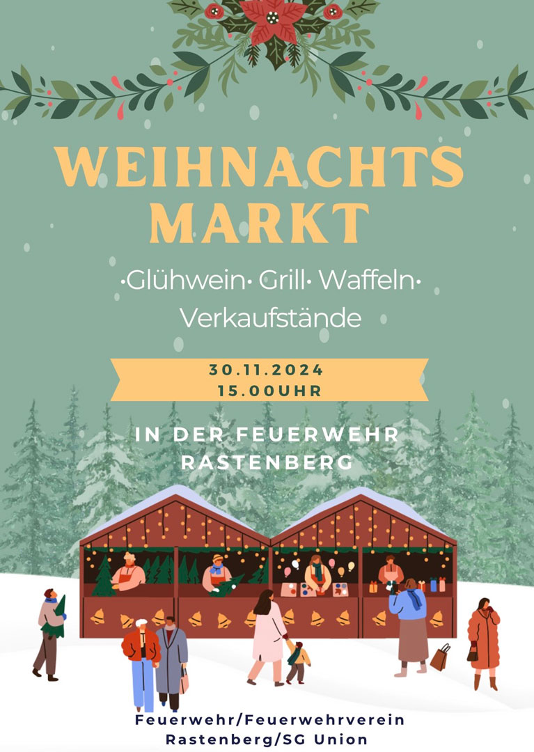 Feuerwehr, SG Union, Rastenberg, Weihnachtsmarkt