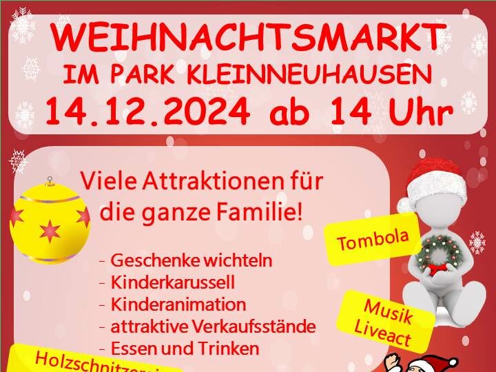 14.12.24 Kleinneuhausen lädt ein zum Weihnachtsmarkt im Park