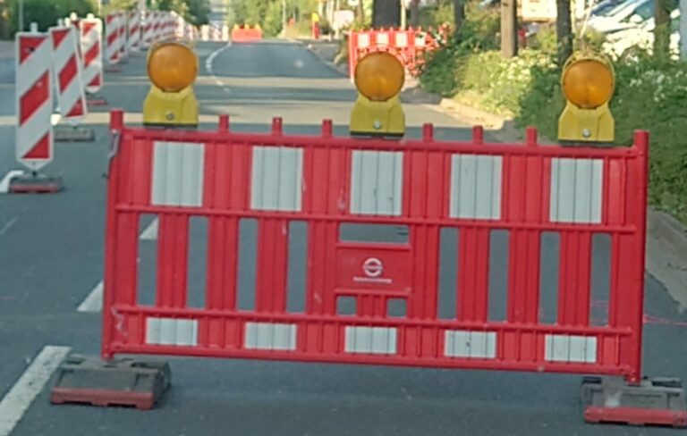 Mitteilung Straßensperrung Sanierung der B 176 OA Ostramondra – OE Kölleda