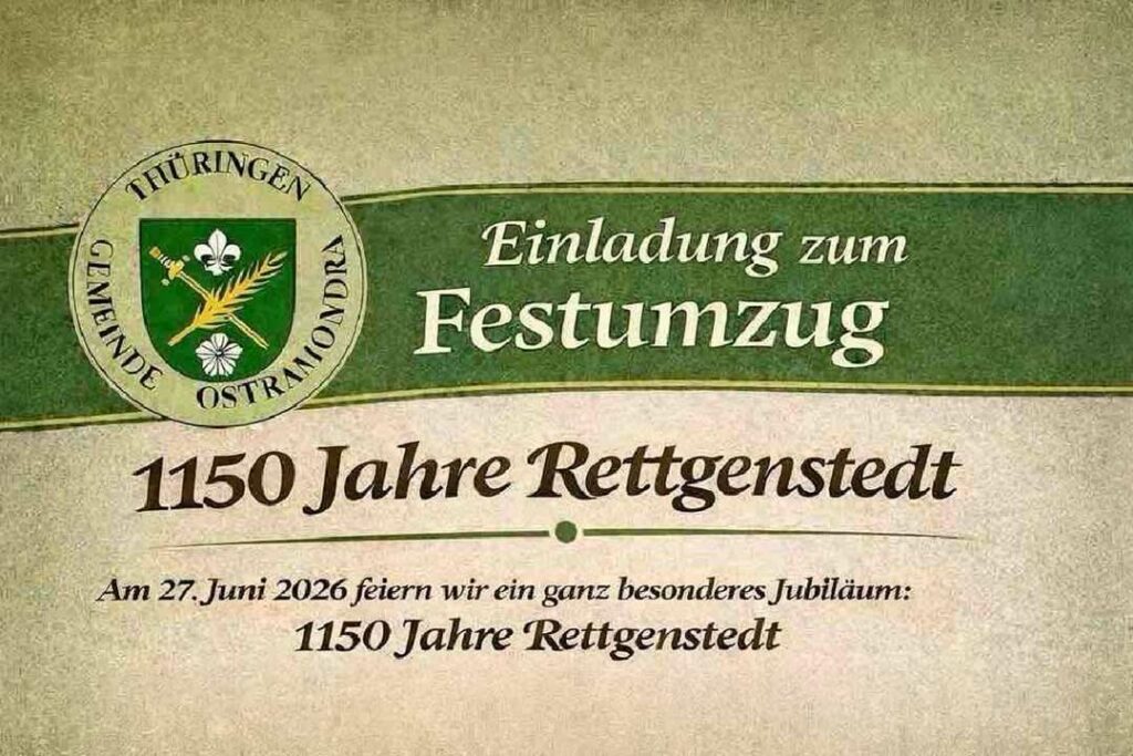 Ostramondra - Rettgenstedt, Festumzug zum Jubiläum.