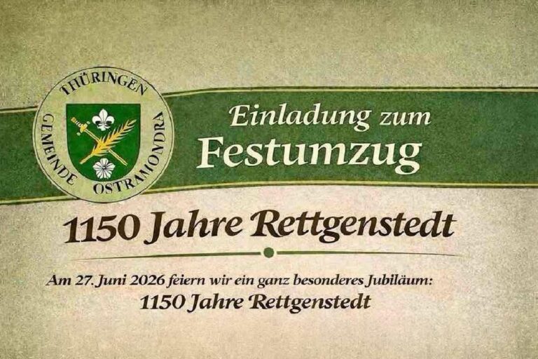 Ostramondra - Rettgenstedt, Festumzug zum Jubiläum.