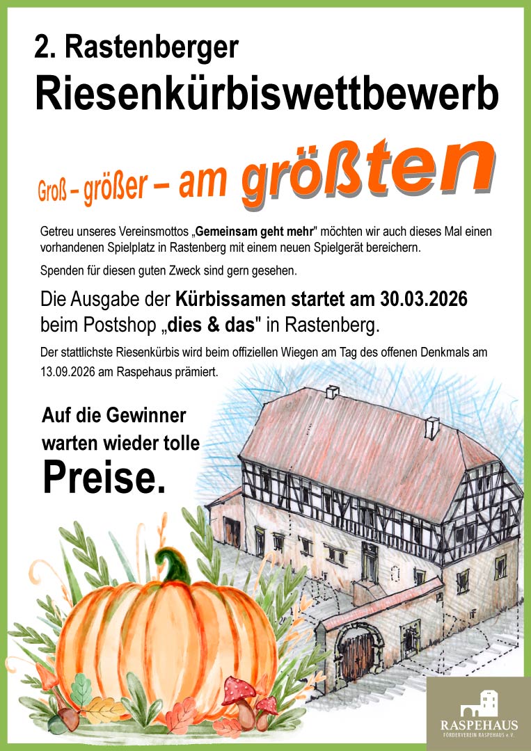 Kürbis - Wettbewerb Rastenberg