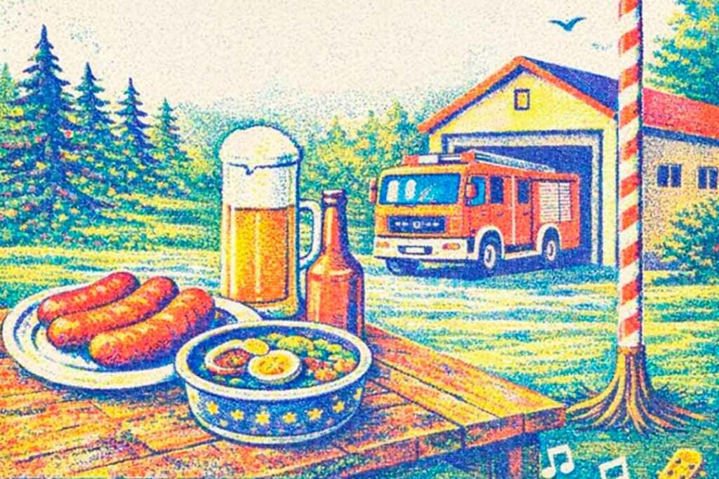 Kleinneuhausen lädt ein zum Maibaumsetzen