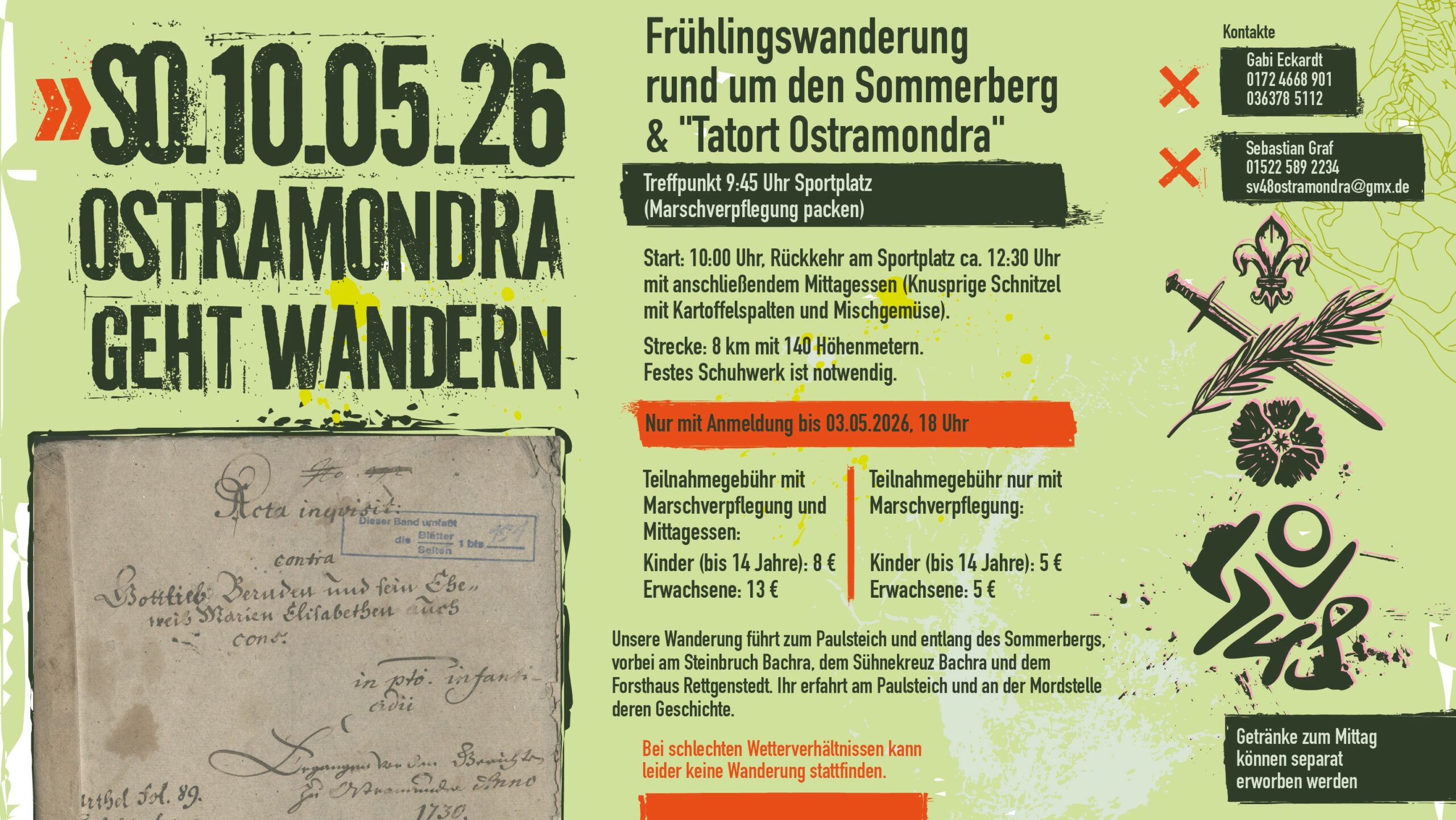 Ostramondra geht Wandern
