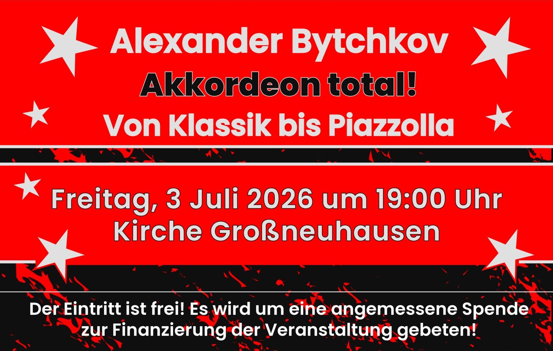 „Das Musikinstrument des Jahres 2026! Akkordeon Total! Von Klassik bis Piazzolla“ ein.