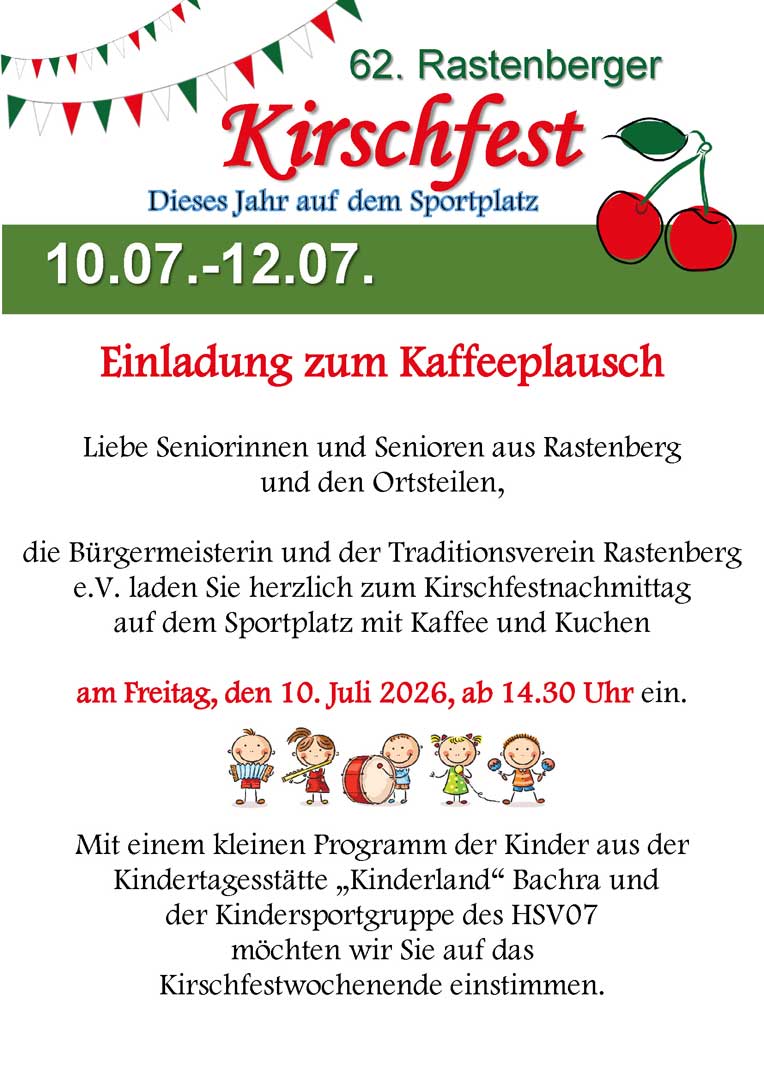 Einladung-Senioren-2026_ Kirschfest Rastenberg, Markt, Mittagessen, Vorverkauf
